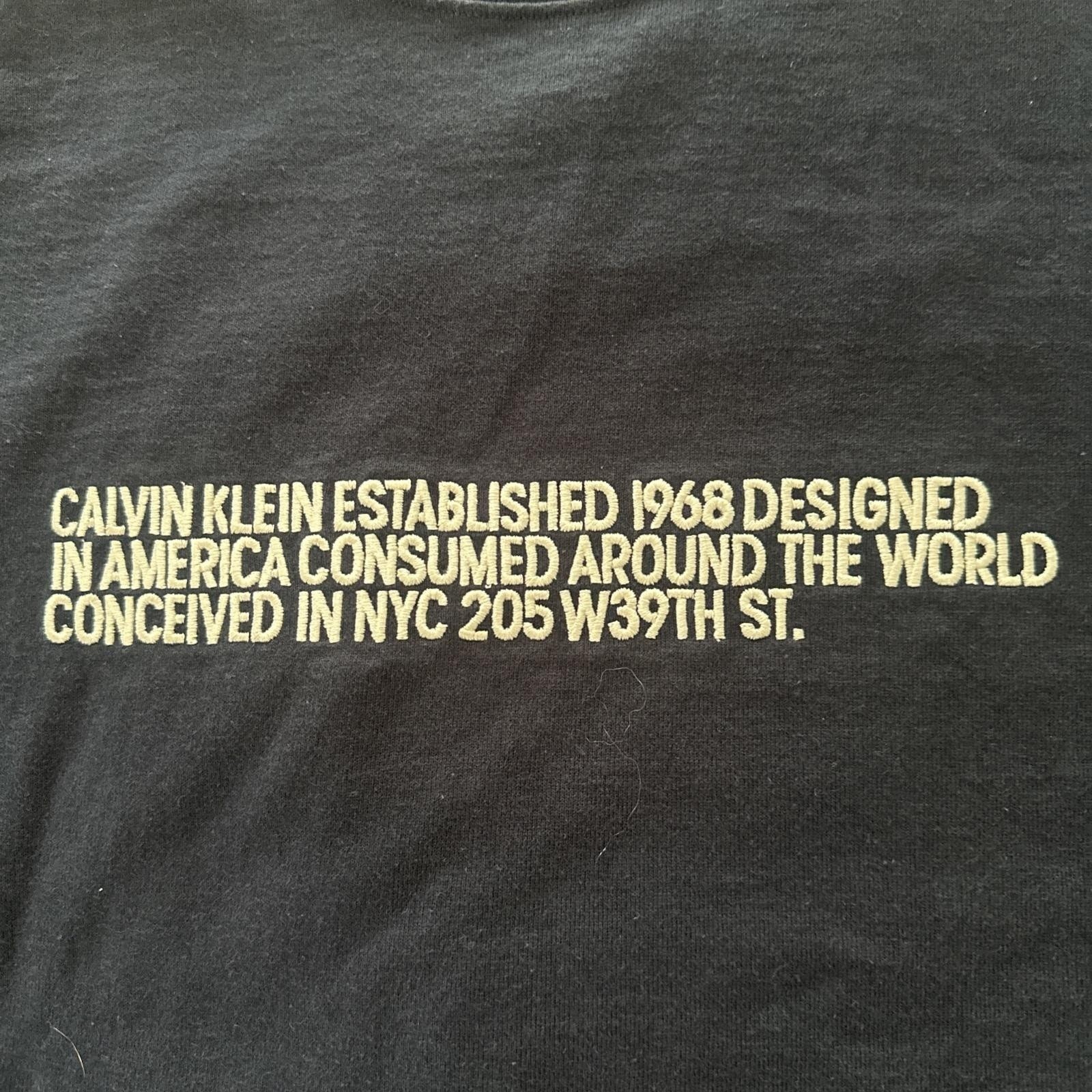 Calvin Klein Shirt Mens Small Blue 205W39NYC Made in Italy Embroidered Logo image 3