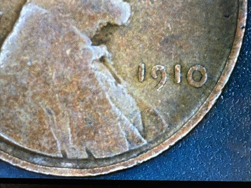 Moneta rara ~ 115 anni ~ penny di grano 1910 ~ errore ~ lettere mancanti - Foto 9 di 16