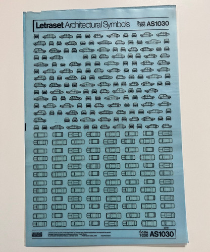 Letraset Architectural Symbols Letratone Shading rub on dry transfer letters