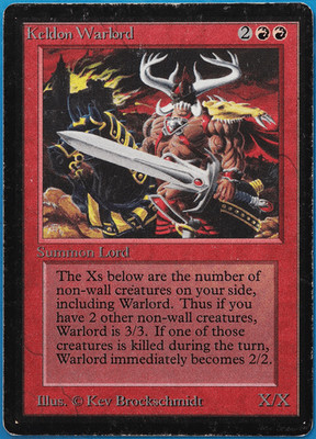 Keldon Warlord Beta HEAVILY PLD Red Uncommon MAGIC CARD (ID# 505774) ABUGames