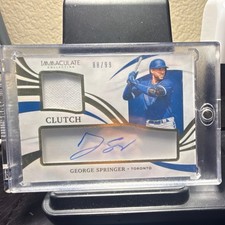 2021 Panini Immaculate Clearly Clutch George Springer #CCM-GS /99 Blue Jays MLB