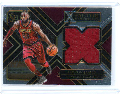 2017-18 Panini Select Basketball X-Factor Jumbo Relic #XF-LBJ LeBron James
