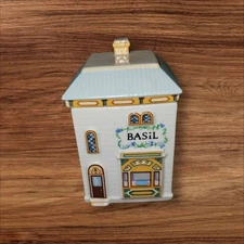 LENOX  SPICE  VILLAGE  Fine Porcelain  1989 BASIL Spice JAR