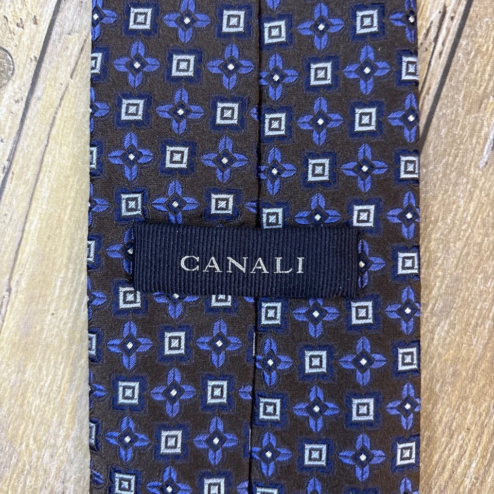 Corbata de seda geométrica Canali Foto 3 de 4