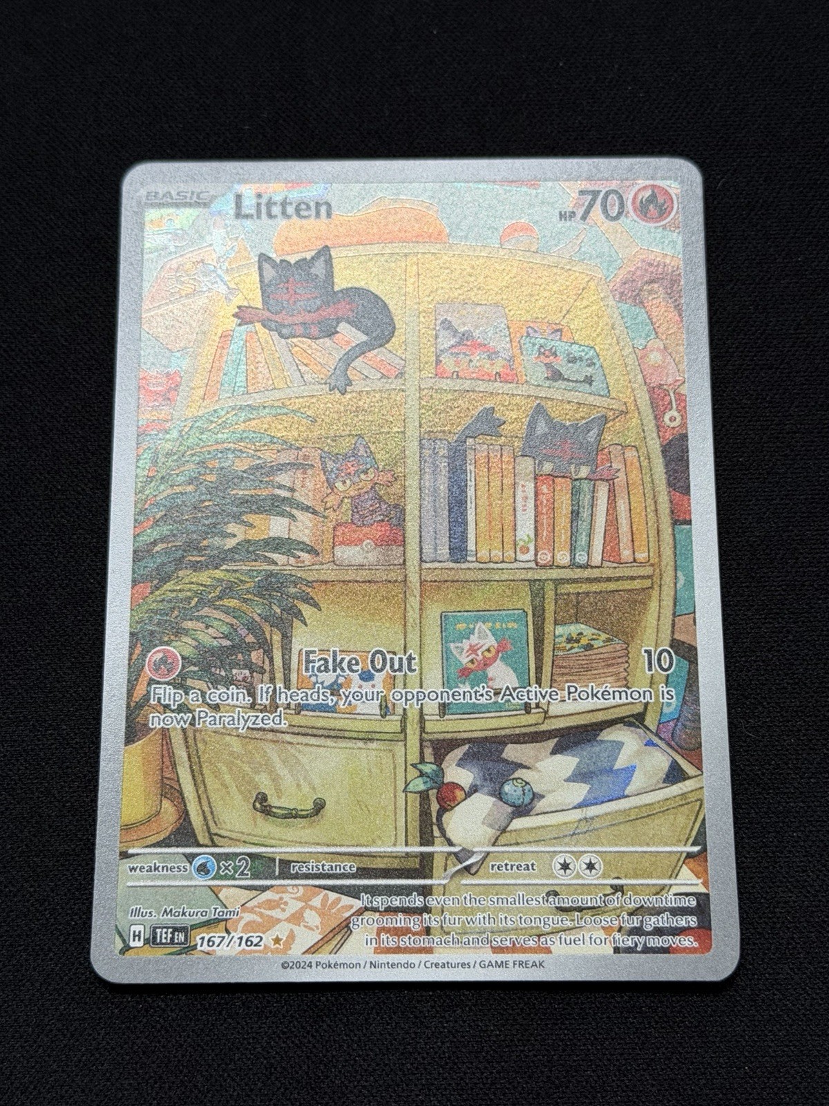 The Pokemon Company Litten 167/162 SV05: Temporal Forces IR Holo EN 2024