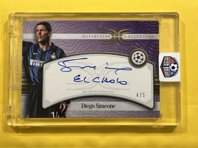 DIEGO SIMEONE 2024-25 Topps Definitive UEFA Purple Legendary AUTO Card # 4/5