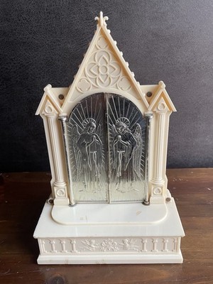 Vtg. 50's Raylite Electric Corp Musical Church Cathedral Mary Jesus Silent Night