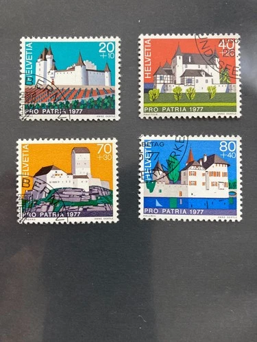 Switzerland 1977 Pro Patria Set Locks Mailing Office Stamps 1st Day