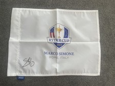 Shane Lowry Hand Signed 2023 Ryder Cup Rome Golf Flag with COA