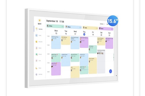 Digital Calendar, 15.6 Inch Wall Planner Electronic Calendar & Chore Chart,