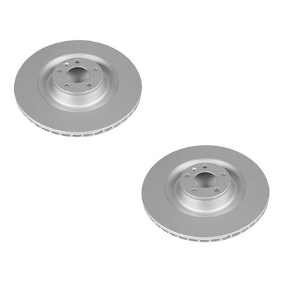 SET-P15EBR825EVC-2 Powerstop 2-Wheel Set Brake Discs Front for Audi A8 Quattro