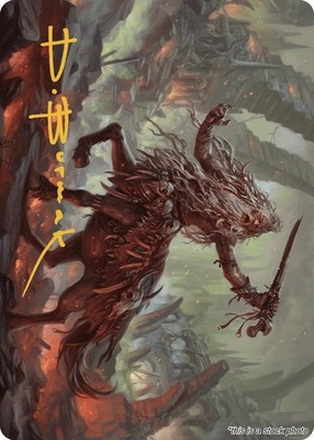 Yarus, Roar of the Old Gods Art Card (24/49) (Gold-Stamped Signature) NM [ASM...