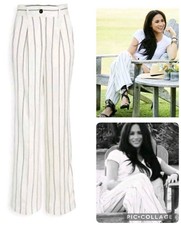 New ANINE BING RYAN Pinstripe Trousers 32 Uk 6 Usa 2 ASO Meghan Markle 