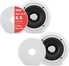6.5'' In-Wall/In-Ceiling Midbass Speakers Pair - 2-Way Woofer Speaker System D