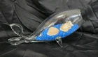 Vtg Blenko Glass Clear Whale Fish Large 16" Vase (AS IS) No Sticker Handmade MCM