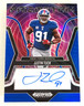2025 Prizm Black Prizmatrix Blue Auto 11/49 Justin Tuck