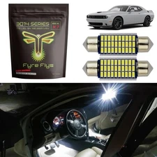 Fyre Flys 2 Ultra Bright White LED Front Map/Dome Interior lights fits 2008-2...