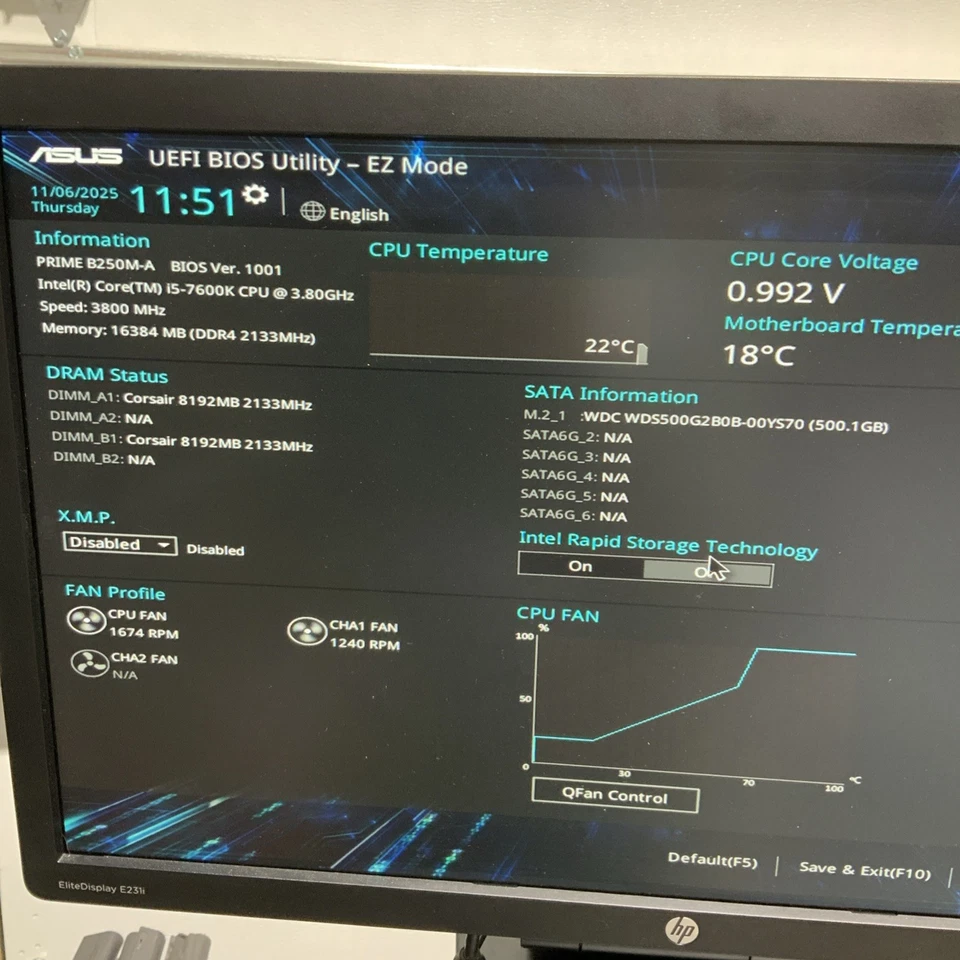 ASUS PRIME B250M-C Desktop Intel Core i5-7600K @ 3.80GHz 16GB RAM 500 GB SSD - Image 3 of 4