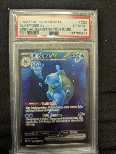 2023 POKEMON MEW EN-151 SPECIAL ILLUSTRATION RARE #200 BLASTOISE EX PSA 10 #200