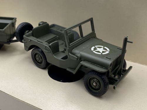 Solido Jeep Military USA WWII + Trailer Ref 6105 US Army Vehicle Collector - Picture 8 of 9