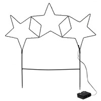 Gartenstecker Stern Led Weihnachtsbeleuchtung Batterie Timer Warmweiß 60X60 Cm