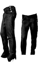 Men Western Cowboy Style Suede Leather Pant Native Style Men Leather Pant Fringe