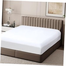100 Egyptian Cotton Fitted Sheet Size Only, 600 Thread Count, 8" King White