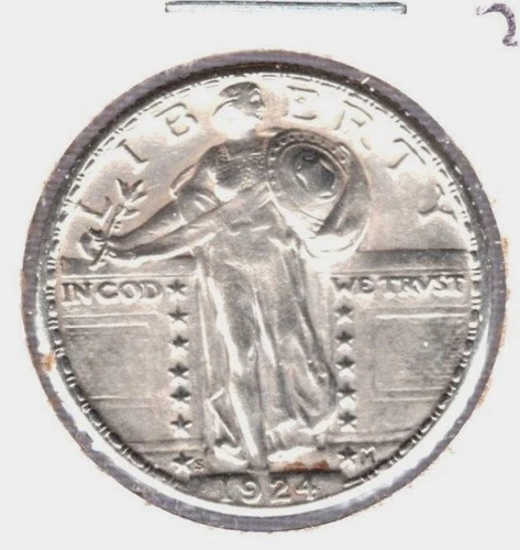 1924 standing liberty quarter AU Free Shipping
