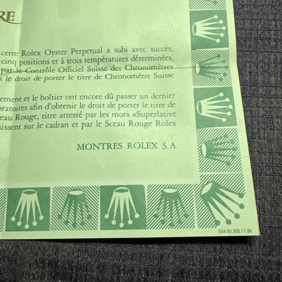 Rolex Certificado Garantía Garantía Rolex Submariner 16803/R36xxxx Foto 3 de 4