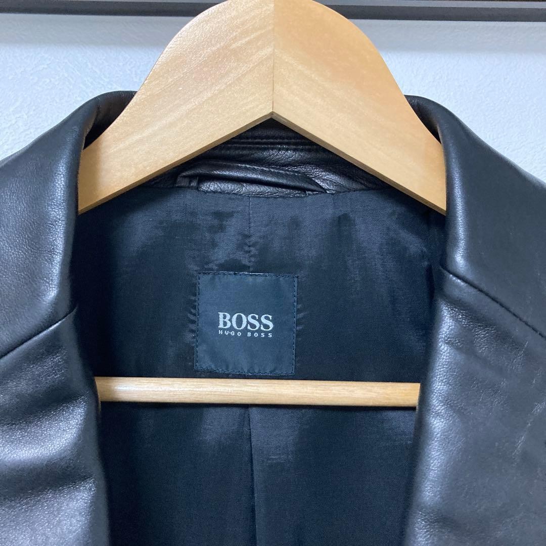 Hugo BOSS Black Leather Single Jacket Size 50 Casual Men's Fashion thumbnail 3