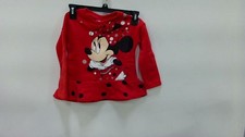 Disney Minnie Mouse Girls Red Black Fleece Sweatshirt 4T Pullover Outfit