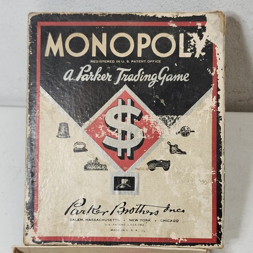 Monopoly Trading Game by Parker Brothers without a Board Vintage 1947