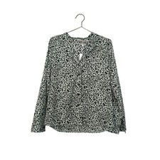 ECOWISH Leopard Print Button Down Shirt - Size Medium