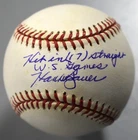 Hank Bauer Signed American League Baseball Autograph 17 Straight WS Game Hit Ins