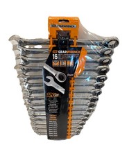 Gearwrench 120xp Metric Spline Xl Combination Ratcheting Wrench 16 Piece 86427