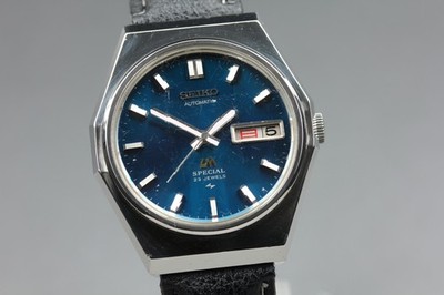 Vintage 1974 ' Kanji ' Seiko Load matic Special LM 5216-7110 Blue AT Watch Japan