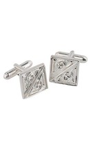 Scottish Traditional Square Celtic Silver Cufflinks Accessories Men Gift Box 