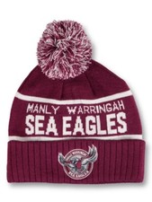 LICENSED NRL BEANIE SKULL CAP MANLY SEA EAGLES FOOTBALL RUGBY JERSEY SCRUM SPORT