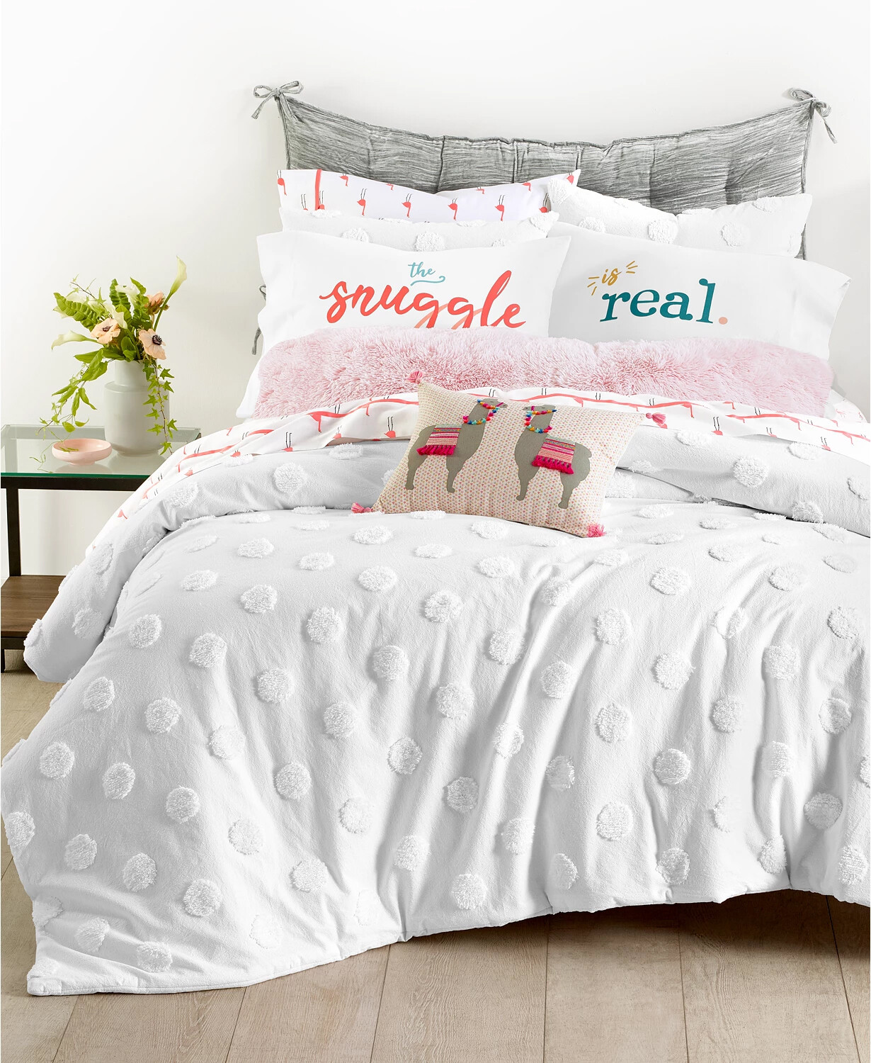 Martha Stewart Collection Chenille Dot 2-pc. Twin/Twin XL Comforter Set, White