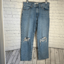 Levis 94 Baggy Distressed Jeans Blue Denim Size 31 Skater Wide Leg Pants
