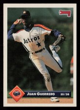 1993 Donruss Juan Guerrero #240 Houston Astros Baseball Card