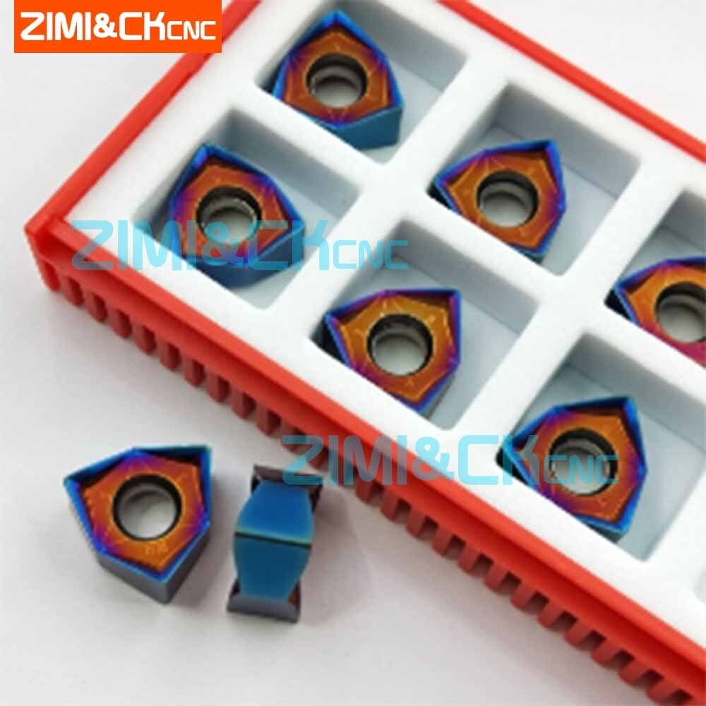 HRC50 WNMU080608EN-GM ZIMI-CNC 90 deg End mill Milling insert For MFWN90 holder