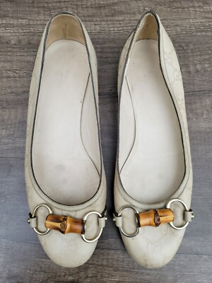 美品 GUCCI グッチ バンブー フラットシューズ ラムレザー 24.5㎝ s-l400.jpg