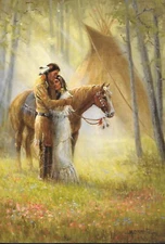 Leanin' Tree #LV19704 Romance on the Plains  10 Blank Note Cards w/Envelopes NOS