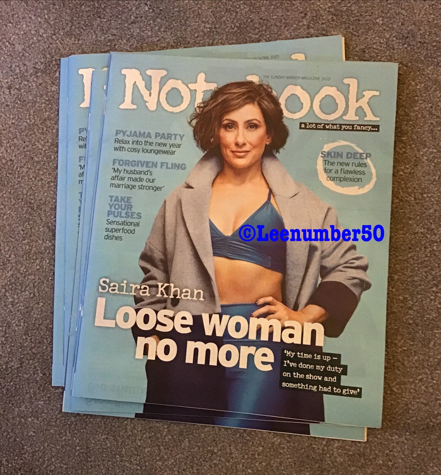 Notebook Magazine Saira Khan 3/1/21 New Adil Ray Chloe Madeley Amy McDonald-image