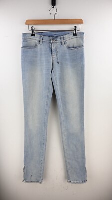 Tsubi light wash skinny leg women's jeans with zip details size 27/UK9