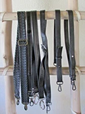 ASSORTED BLACK LEATHER/CANVAS/NYLON/FABRIC REPLACEMENT SHOULDER HAND BAG STRAPS