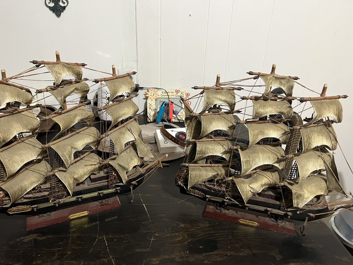 2 Fragata Espanola Ano 1780 Wooden Spanish Warships Model Ship