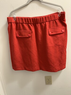 Loft Plus Skirt Red Size 14 Waist 38  Length 20  