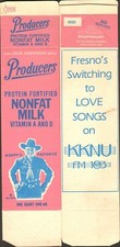 Premium, Hopalong Cassidy, Producers Non-Fat original milk carton, KKNU FM 103